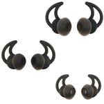 3 Pairs Earbud Covers Earhooks for Bo-se QC20 QC20i SIE2i IE2 Earphones Black