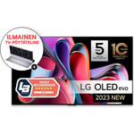 LG OLED G3 55" 4K OLED evo TV + LG SR-G3WU55 keskijalusta -tuotepaketti