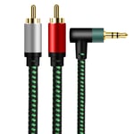 RCA Cable 4m/12Ft, 3.5mm to 2 RCA Male to Male Aux Audio Cable Cord 3.5mm Stereo Jack to 2RCA Phono Plugs Connector for Speakers, iPod, MP3 Player, Smartphone, Tablet, Laptop and More,