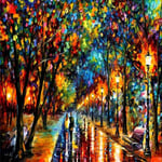 5D Diamond Painting by Number Kits Street Painting Embroidery Cross Stitch Full Drill Painting Arts Decoration Home Wall.45x60cm