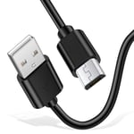 Micro Usb Cable 3.0-3.3ft Fast Charger Cable for Nokia 2.4 / C30 High Speed Charging & Data Transfer Micro Fast Charger Cable Compatible For Nokia 2.4 / C30 (BLACK)