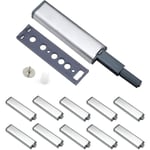Dörrbroms, 10 st dämpningsbuffert tryck för att öppna spärr, tryck för att öppna systemdämpningsbuffert för skåpdörrlåda med magnetisk bit för dörr, C