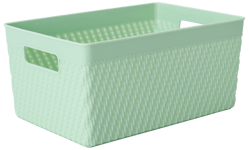 Förvaringskorg plast 25,5x17 cm grön