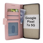 Zipper Standcase Wallet Google Pixel 7a 5G (Ljusrosa)