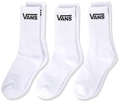 Vans Unisex Kid's Crew (US 1-6, 3-Pack) Socks, White 2, One Size