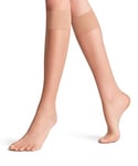 FALKE Women's Shelina 12 DEN W KH Ultra-Sheer Plain 1 Pair Knee-High Socks, Skin colour (Sun 4299), 2.5-5