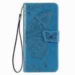FTRONGRT Case for TCL 20 5G, Wallet Flip Cover with Mobile Phone Holder and Card Slot,Magnetic PU leather wallet case for TCL 20 5G-Blue