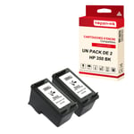 NOPAN-INK - x2 Cartouches compatibles pour HP 350 XL 350XL Noir pour HP DeskJet D 4200 Series 4260 4300 Series 4360 OfficeJet J 5725 5730 5740 5780 P