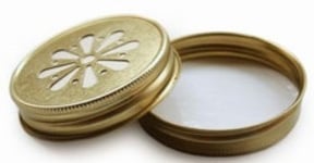 Lock till Mason Jar Blomma Guld