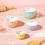 Measuring Cups Baking And Cooking Kitchen Essentials 4 Pack Retro Pastel Colour