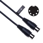 Midi Câble DIN 5 Broches Fiche mâle Connecteur Fil Cordon pour Midi Interface, Clavier Maitre Synthétiseur, Sampler, Drum machine, Séquenceurs, Processeur d'effets, Échantillonneurs, Pad musique 2m