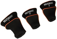 Team Golf MLB Baltimore Orioles Contour Golf Club Headcovers (3 Count), Numbered 1, 3, & X, Fits Oversized Drivers, Utility, Rescue & Fairway Clubs, Velour lined for Extra Club Protection