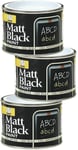 151 Matt Black Paint Board School Chalk Wood metal concrete Coatings 180ml x 3