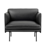 Muuto - Outline Studio Chair / Black Base Refine Leather Black