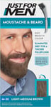 Just For Men Moustache  Beard Light-Medium Brown Dye Eliminates Grey For a Thick