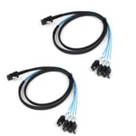 SamTones 1M Reverse Mini SAS SFF-8087 36P to 4 SATA 7-Pin Splitter Data Adapter Cable