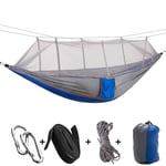 280 * 150CM Hammock with Mosquito Net Ultralight Parachute Cloth Outdoor Camping Aerial Tent Swing,D,250 * 150CM