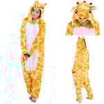 Unisex Vuxen Kigurumi djurkaraktärskostym Onesie Pyjamas Onepiece XL Giraffe
