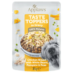 Applaws Taste Toppers i sås 12 x 85 g - Kyckling, ärtor, pumpa & vita bönor
