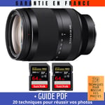 Sony FE 24-240mm f/3.5-6.3 OSS + 2 SanDisk 64GB UHS-II 300 MB/s + Guide PDF 20 techniques pour réussir vos photos