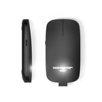 Xoopar Souris sans Fil 2.4G - Souris sans Piles - Bluetooth - Rechargeable - Souris Connectée Ordinateur - Ultra Slim - Pokket en Plastique Recyclé (Noir)