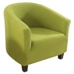 NIBESSER Chair Covers for Tub Chairs, Solid Color Armchair Covers Stretch Tub Chair Covers Jacquard Removable and Washable Bucket Chair Covers for Bar Counter Living Room Reception(Apple Green)