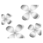 Väggdekor - Blommor (9-pack), Silver