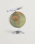 Authentic Models On Top Of The World Globe and Plane Silver