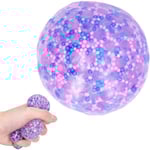 Stressbollar, Squishy Boll (lila), Klämleksak, Fidget Leksaker Stressboll, Kläm Stressboll Ångestlindring Dekompressionsbollleksak för Äldre Barn