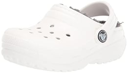 Crocs Classic Lined Clog T, White/Grey, 9 UK