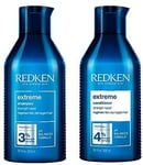 Redken Extreme Shampoo Conditioner For Damaged Hair Repairs Strength Adds Flexi