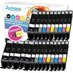 24 cartouches d'encre Jumao compatibles pour Canon Pixma MG7750 7751 7752 7753 +Fluo offert