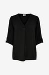 JDY - Blus jdyDivya 3/4 Top Wvn - Svart