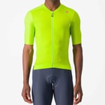 Castelli Espresso Short Sleeve Cycling Jersey - SS24 Electric Lime / Deep Green Large Lime/Deep