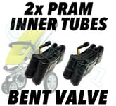 2 x 12" Pram Stroller Tubes Bent Valve Bugaboo Cameleon & Gecko, Quinny Buzz