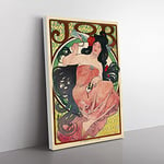 Big Box Art Job Vol.1 by Alphonse Mucha Canvas Wall Art Print Ready to Hang Picture, 76 x 50 cm (30 x 20 Inch), Gold, Beige, Black