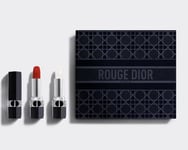 Rouge Dior duo collection set 999 lipstick & 000 lip balm in velvet mirror case