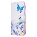 Samsung S20 FE Case Leather Flip Shockproof, Phone Case for Samsung Galaxy S20 Fan Edition with Magnetic Stand Card Holder Money Pouch Folio Silicone Bumper Protective Cover, Daisy Butterfly
