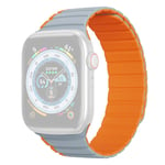 Dux Ducis LD Series - Apple Watch 9/8/7/6/5/4/3/2/1/SE/Ultra/Ultra 2 49/45/44/42mm Magnetisk silikon armband Grå/Orange