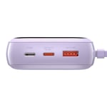 BASEUS Baseus Powerbank 20000 mAh USB Typ-C/Lightning Kabel 20W - Violet