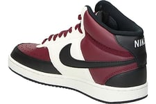 NIKE Homme Court Vision Mid NN Sneaker, Dark Beetroot/Black-SAIL, 40 EU
