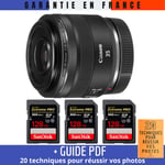 Canon RF 35mm f/1.8 Macro IS STM + 3 SanDisk 128GB UHS-II 300 MB/s + Guide PDF '20 TECHNIQUES POUR RÉUSSIR VOS PHOTOS