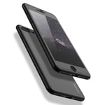 CaseOn Skyddande Fodral Med Skärmskydd 3 Delar - Iphone 8 Plus Svart