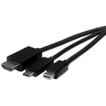 Adaptateur USB-C,HDMI ou Mini DisplayPort vers HDMI - 2m