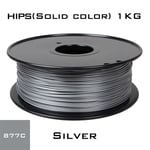 HIPS 1.75 Silver Nipseyteko filament pour impression 3D, consommable d'imprimante en plastique, couleur unie, haute qualité, 1.75mm diamètre, poids bobine 1kg
