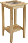 Argos Home 1 Shelf Solid Pine and Glass Top Telephone Table