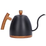 (Black)Electric Coffee Kettle Tea Pot Stainless Steel For Home Ktichen EU