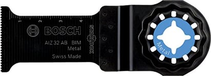 Bosch Professional 1x Starlock BIM plunge saw blade AIZ 32 AB Metal (for non-ferrous metal, aluminum, stone, plasterboard, 32 x 50 mm, accessories for Starlock multifunction tool)