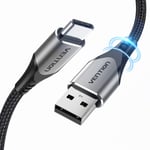 USB C Charging Cable, VENTION USB A to USB Type C Charger Cable, USB C Cable 3A Fast Charging with Nylon Braided for Note10/S20/S10/A80,Huawei P40/P30/P20,Xiaomi, Honor, Sony, LG etc (1m)