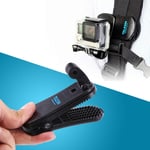 Backpack Strap Mount Quick Clip, Black ABS 360° Rotary Backpack Mount Clip for Gopro Hero 4 Session/4/3+/ Hero 3/ Hero 2